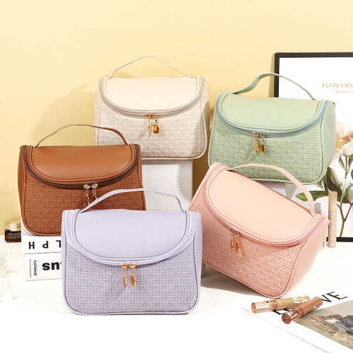 2025新款簡約pu化妝包女旅行包可攜式高級感收納包防水洗漱包 2025新款簡約pu化妝包女旅行包可攜式高級感收納包防水洗漱包