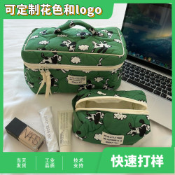 韓國ins可愛卡通化妝包大容量少女心可攜式旅行洗漱包護膚品收納包