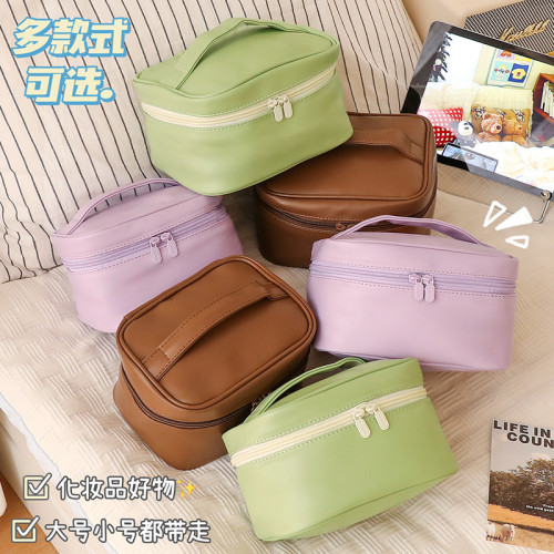 簡約空白大容量手提化妝包可攜式洗漱手提包防水收納包旅行包 簡約空白大容量手提化妝包可攜式洗漱手提包防水收納包旅行包