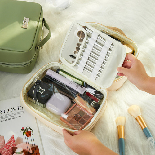 化妝包女大容量高顔值pu高級感可攜式旅行化妝品洗漱包防水收納包 化妝包女大容量高顔值pu高級感可攜式旅行化妝品洗漱包防水收納包