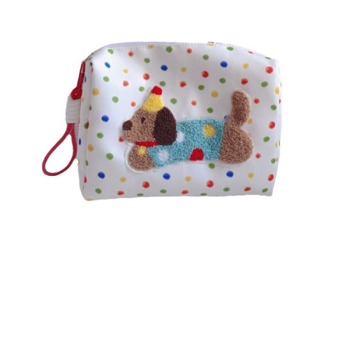 韓系ins新款波點小狗可愛化妝包收納包可攜式洗漱包包女筆袋化妝包 韓系ins新款波點小狗可愛化妝包收納包可攜式洗漱包包女筆袋化妝包
