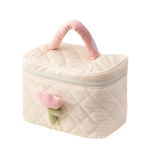 超大燈芯絨高顔值化妝包可攜式大容量高級感收納包可愛化妝品收納袋 超大燈芯絨高顔值化妝包可攜式大容量高級感收納包可愛化妝品收納袋