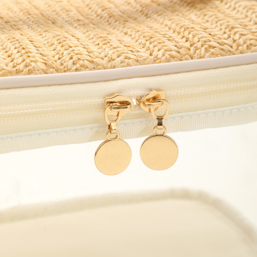 2024新款小香風大容量PVC草編可攜式旅行洗漱包化妝品可攜式收納包 2024新款小香風大容量PVC草編可攜式旅行洗漱包化妝品可攜式收納包