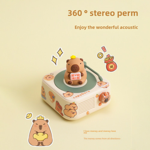卡皮巴拉藍牙音響卡通公仔插卡小音響新年生日禮物年會藍牙音箱 卡皮巴拉藍牙音響卡通公仔插卡小音響新年生日禮物年會藍牙音箱
