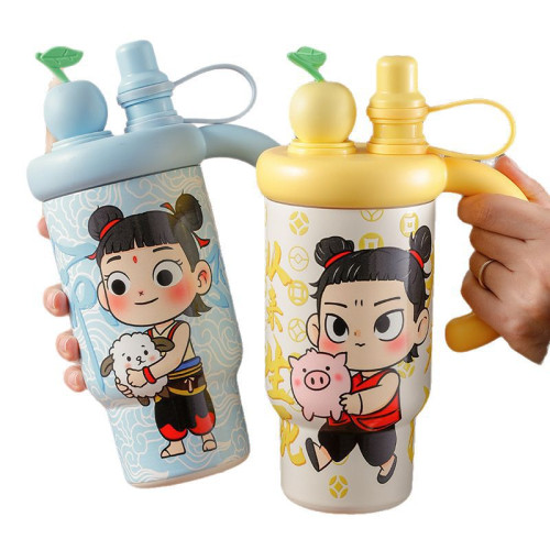 哪吒閙海保溫杯316不鏽鋼卡通兒童學生可攜式可愛高顔值水杯杯子 哪吒閙海保溫杯316不鏽鋼卡通兒童學生可攜式可愛高顔值水杯杯子