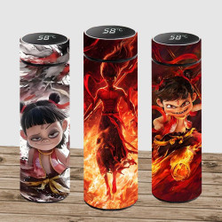 閙海學生智能大容量哪吒不鏽鋼水杯顯溫2保溫杯茶杯子魔童高顔值