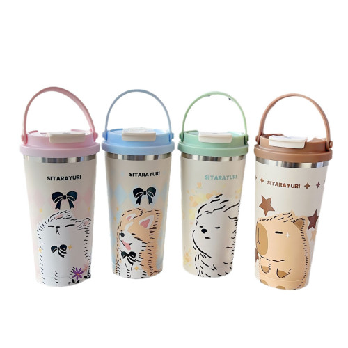 潮貝卡皮巴拉雙飲咖啡杯高顔值保溫杯情侶不鏽鋼杯子大容量隨手杯 潮貝卡皮巴拉雙飲咖啡杯高顔值保溫杯情侶不鏽鋼杯子大容量隨手杯