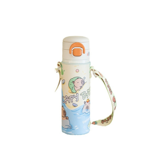 迪樂黃油小熊系列水杯學生高顔值保溫杯316不鏽鋼可攜式女可愛杯子