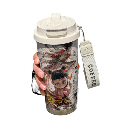 哪吒之魔童閙海保溫杯不鏽鋼大容量吸管水杯車用咖啡杯男女 哪吒之魔童閙海保溫杯不鏽鋼大容量吸管水杯車用咖啡杯男女