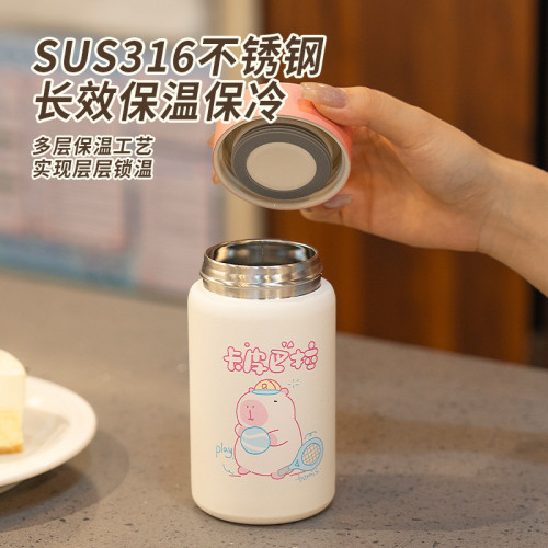 卡皮巴拉迷你水杯女生高顔值可愛杯子小巧316L不鏽鋼保溫杯小容量 卡皮巴拉迷你水杯女生高顔值可愛杯子小巧316L不鏽鋼保溫杯小容量
