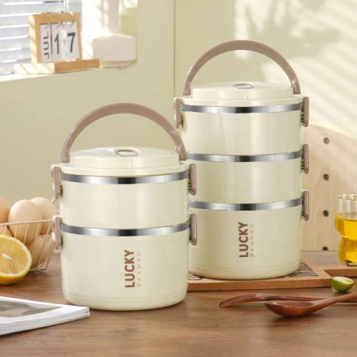 不鏽鋼便當盒高顔值帶蓋雙層保溫碗多層帶飯碗大容量三層四層飯盒 不鏽鋼便當盒高顔值帶蓋雙層保溫碗多層帶飯碗大容量三層四層飯盒