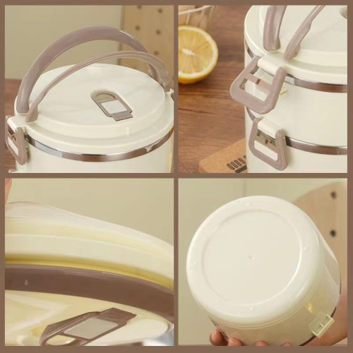 不鏽鋼便當盒高顔值帶蓋雙層保溫碗多層帶飯碗大容量三層四層飯盒 不鏽鋼便當盒高顔值帶蓋雙層保溫碗多層帶飯碗大容量三層四層飯盒