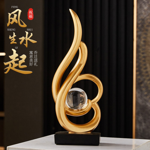 風生水起抽象擺件生水生財酒櫃客廳玄關電視櫃辦公室寓意裝飾禮品