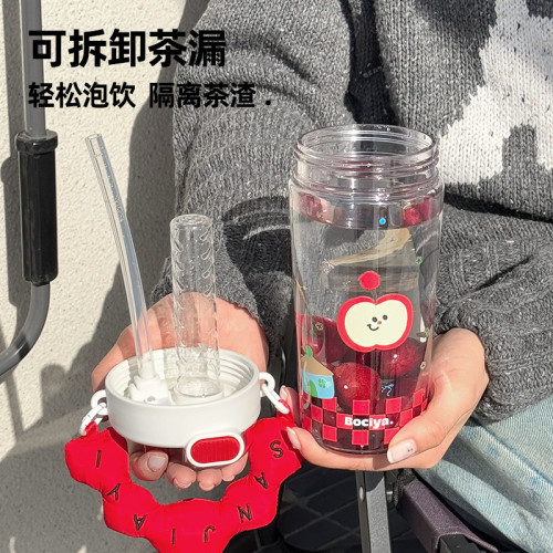 水杯女生大容量韓式高顔值塑膠杯2025新款tritan手提可愛吸管杯子 水杯女生大容量韓式高顔值塑膠杯2025新款tritan手提可愛吸管杯子