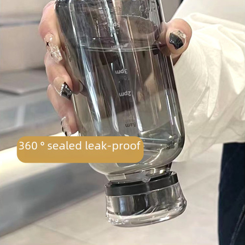 高顔值玻璃杯雙蓋耐高溫可攜式吸管杯子高級感ins水杯隨手杯女 高顔值玻璃杯雙蓋耐高溫可攜式吸管杯子高級感ins水杯隨手杯女