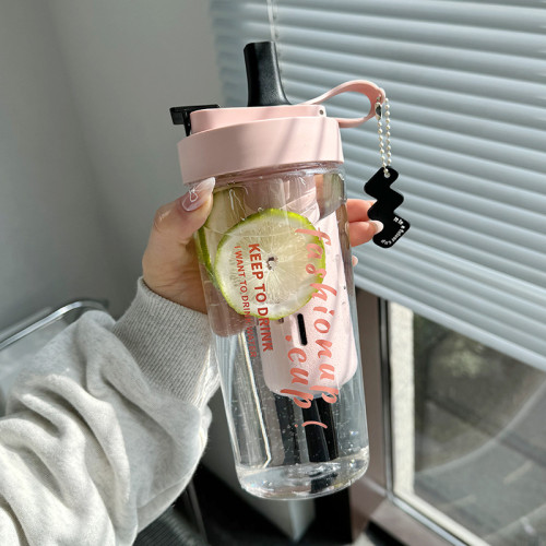 水杯女大容量2024新款tritan塑膠水瓶茶水分離夏季可攜式帶吸管杯子 水杯女大容量2024新款tritan塑膠水瓶茶水分離夏季可攜式帶吸管杯子