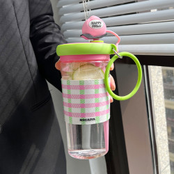 水杯女耐高溫塑膠運動杯防摔吸管杯夏季大容量水壺可攜式茶倉杯子