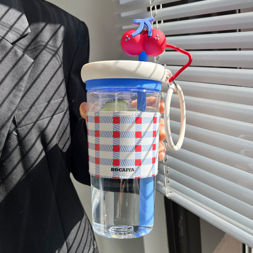 水杯女耐高溫塑膠運動杯防摔吸管杯夏季大容量水壺可攜式茶倉杯子 水杯女耐高溫塑膠運動杯防摔吸管杯夏季大容量水壺可攜式茶倉杯子