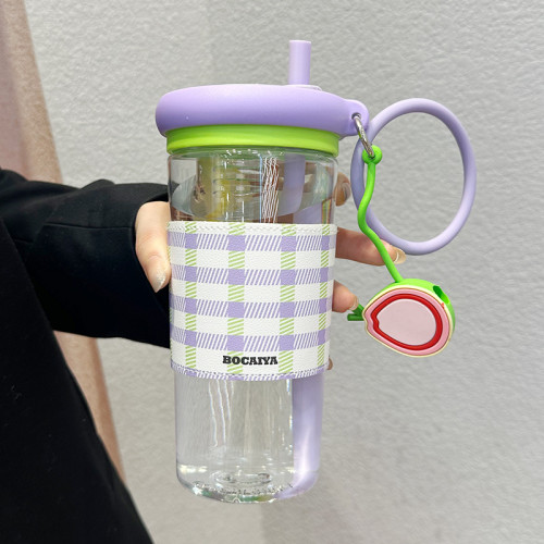 水杯女耐高溫塑膠運動杯防摔吸管杯夏季大容量水壺可攜式茶倉杯子 水杯女耐高溫塑膠運動杯防摔吸管杯夏季大容量水壺可攜式茶倉杯子