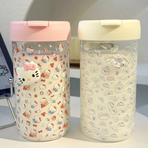 吸管杯玻璃水杯2024女生高顔值吸管杯耐高溫泡茶玻璃杯子密封可攜式 吸管杯玻璃水杯2024女生高顔值吸管杯耐高溫泡茶玻璃杯子密封可攜式