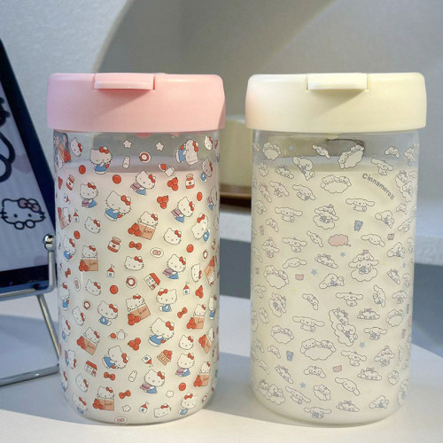 吸管杯玻璃水杯2024女生高顔值吸管杯耐高溫泡茶玻璃杯子密封可攜式 吸管杯玻璃水杯2024女生高顔值吸管杯耐高溫泡茶玻璃杯子密封可攜式