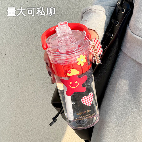 水杯夏天女生高顔值大容量戶外水壺tritan2025新款可愛吸管杯子 水杯夏天女生高顔值大容量戶外水壺tritan2025新款可愛吸管杯子