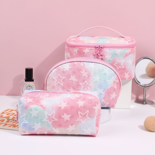 2025新品漸變色紥染五角星化妝包女大容量手提洗漱收納包 2025新品漸變色紥染五角星化妝包女大容量手提洗漱收納包