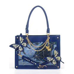 暗黑風迷宮蝴蝶痛包托特包迷宮蝴蝶疼痛包 Toth 女孩手持橫身包哥