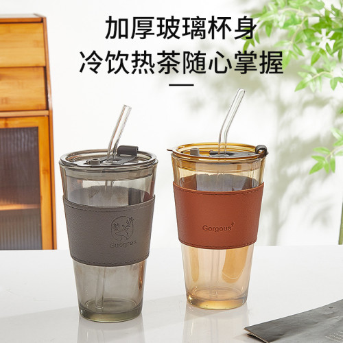 玻璃水杯高顔值女福利品百貨伴手禮開業小禮品引流吸琯杯子