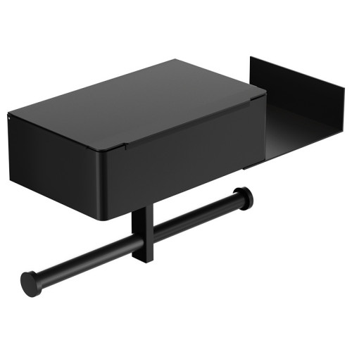 不鏽鋼雙層紙巾盒紙巾架衛生間浴室壁掛溼巾卷紙架手機架 不鏽鋼雙層紙巾盒紙巾架衛生間浴室壁掛溼巾卷紙架手機架