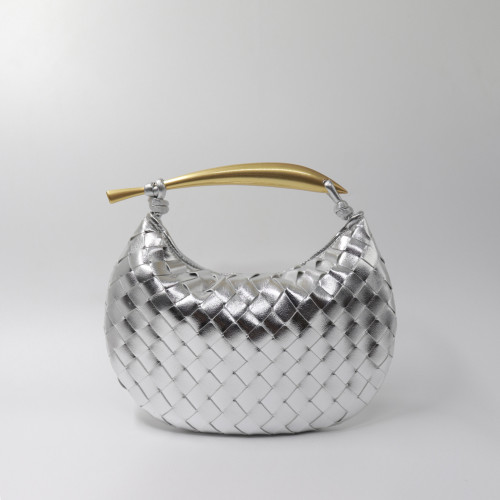 2025新款編織包半月設計鯊魚包軟皮百搭大容量手拎包時尚手提女包 2025新款編織包半月設計鯊魚包軟皮百搭大容量手拎包時尚手提女包