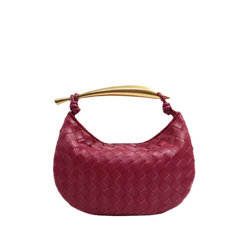 2025新款編織包半月設計鯊魚包軟皮百搭大容量手拎包時尚手提女包 2025新款編織包半月設計鯊魚包軟皮百搭大容量手拎包時尚手提女包