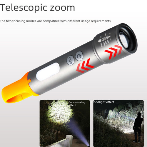 新品LED手電筒白聚光 Type-C充電鋁合金伸縮變焦爆款迷你電筒 新品LED手電筒白聚光 Type-C充電鋁合金伸縮變焦爆款迷你電筒