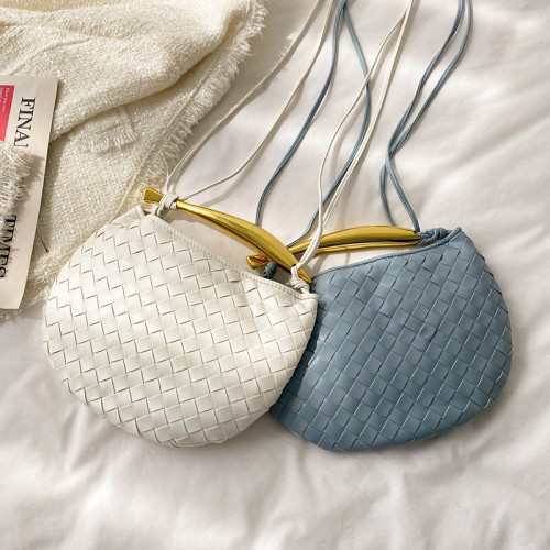 女包沙丁魚包金屬手柄包小鯊魚編織包大容量餃子手拎單肩包 女包沙丁魚包金屬手柄包小鯊魚編織包大容量餃子手拎單肩包