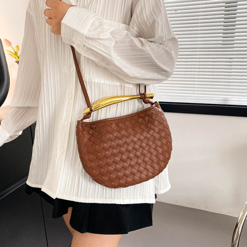 女包沙丁魚包金屬手柄包小鯊魚編織包大容量餃子手拎單肩包 女包沙丁魚包金屬手柄包小鯊魚編織包大容量餃子手拎單肩包