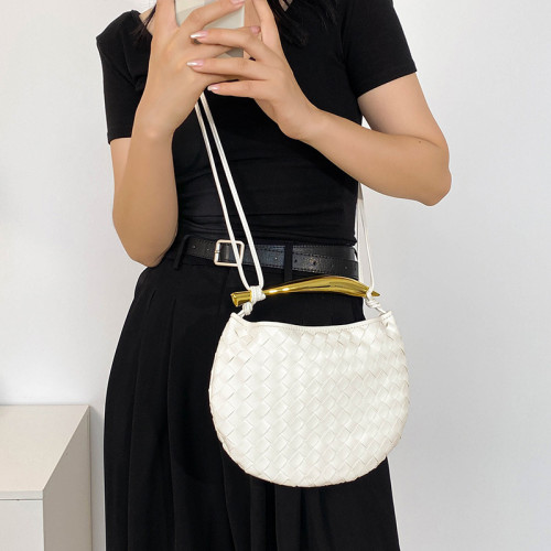 女包沙丁魚包金屬手柄包小鯊魚編織包大容量餃子手拎單肩包 女包沙丁魚包金屬手柄包小鯊魚編織包大容量餃子手拎單肩包