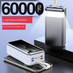 長續航大容量60000mAh行動電源四口輸出數顯快充充電寶款
