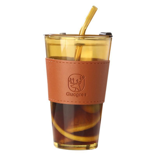 高顔值女神ins風玻璃杯雙飲杯伴手禮杯子竹節杯禮品水杯吸琯杯子