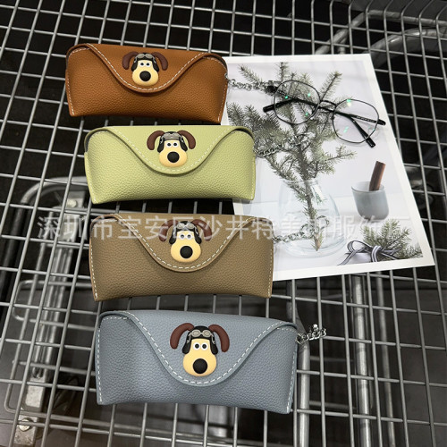 通用大空間掌門狗墨鏡眼鏡盒可攜式掛包可愛學生近視眼鏡抗壓收納包 通用大空間掌門狗墨鏡眼鏡盒可攜式掛包可愛學生近視眼鏡抗壓收納包