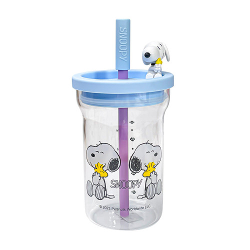 史努比高硼矽玻璃水杯女款辦公室吸管杯可愛可攜式耐高溫杯子帶刻度 史努比高硼矽玻璃水杯女款辦公室吸管杯可愛可攜式耐高溫杯子帶刻度