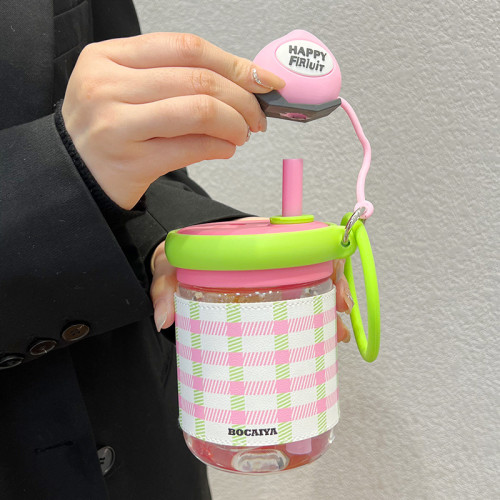 水杯女生高顔值夏季大容量運動水壺2024新款可攜式帶茶隔吸管杯子 水杯女生高顔值夏季大容量運動水壺2024新款可攜式帶茶隔吸管杯子