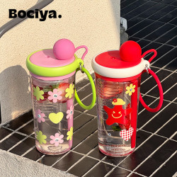 水杯女生高顔值大容量吸管杯tritan2025新款夏天可攜式泡茶塑膠杯子