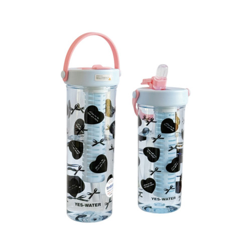 小清新Tritan塑膠吸管杯女高顔值大容量帶茶倉水杯夏天學生杯 小清新Tritan塑膠吸管杯女高顔值大容量帶茶倉水杯夏天學生杯