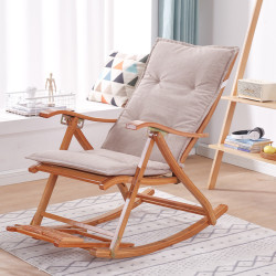 躺椅坐墊靠墊一體搖椅棉墊子四季通用加厚秋冬季折曡椅子懶人椅墊