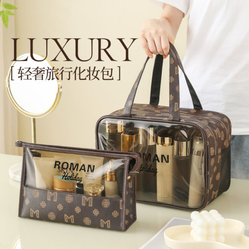 夏天爆款pvc洗漱包高級感防水男女同款高級包包野外露營收納包小 夏天爆款pvc洗漱包高級感防水男女同款高級包包野外露營收納包小