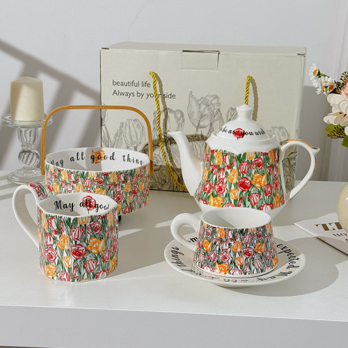 向陽花開系列陶瓷馬克杯早餐杯咖啡杯冷水壺水果手提藍喬遷禮品 向陽花開系列陶瓷馬克杯早餐杯咖啡杯冷水壺水果手提藍喬遷禮品