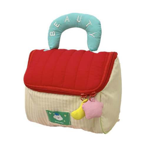 可愛房子化妝包女大容量可攜式分區收納包旅行手提包多功能洗漱包 可愛房子化妝包女大容量可攜式分區收納包旅行手提包多功能洗漱包