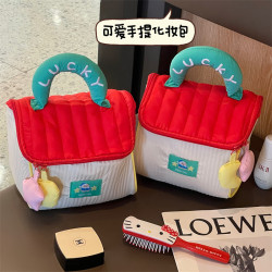 可愛小房子化妝包大容量高顔值手提可攜式防水旅行收納包加厚洗漱包