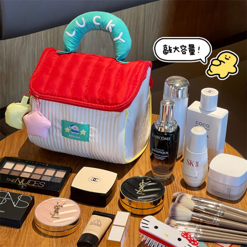 可愛小房子化妝包大容量高顔值手提可攜式防水旅行收納包加厚洗漱包 可愛小房子化妝包大容量高顔值手提可攜式防水旅行收納包加厚洗漱包