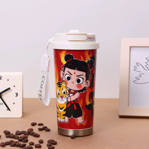哪吒2之魔童閙海敖丙雙飲吸管式保溫杯大容量咖啡杯新款杯子學生 哪吒2之魔童閙海敖丙雙飲吸管式保溫杯大容量咖啡杯新款杯子學生